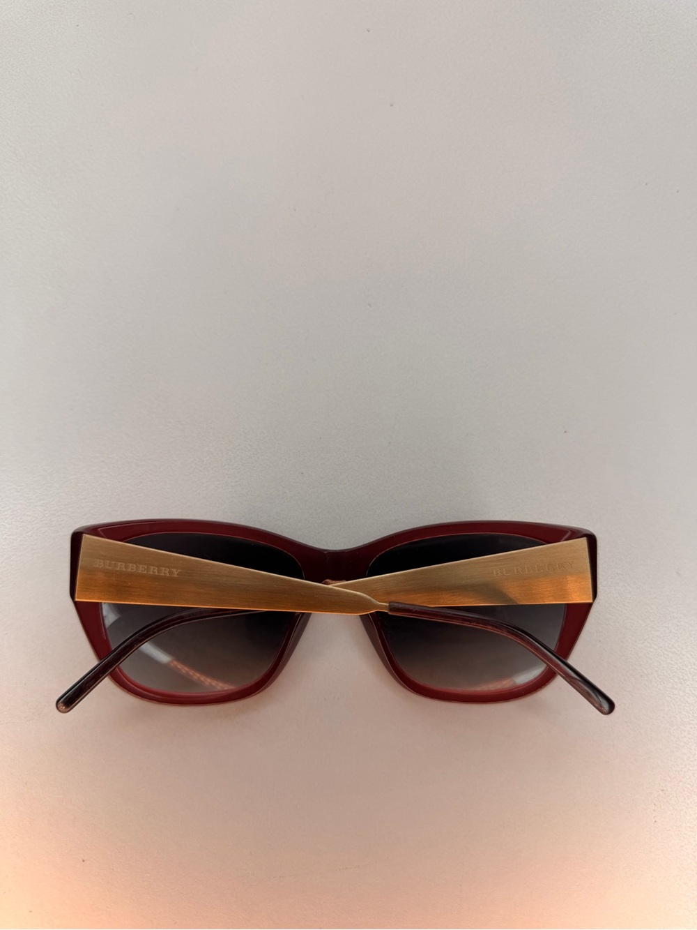 Burberry Burgundy Cat-Eye Sunglasses - Picture 4 of 5